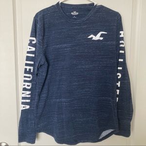 Y2K/2000s Hollister California Boy's Long Sleeve Blue T-shirt Size Small